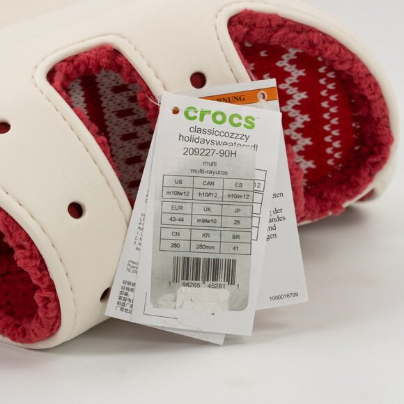 Crocs Classic Cozzzy Holiday Sweater Sandal 209227-90H Multi Size main image 13